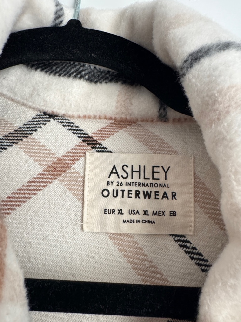 Ashley By 26 International Plaid Button-Front Vest in Cream, Black & Tan - Picture 2 of 3